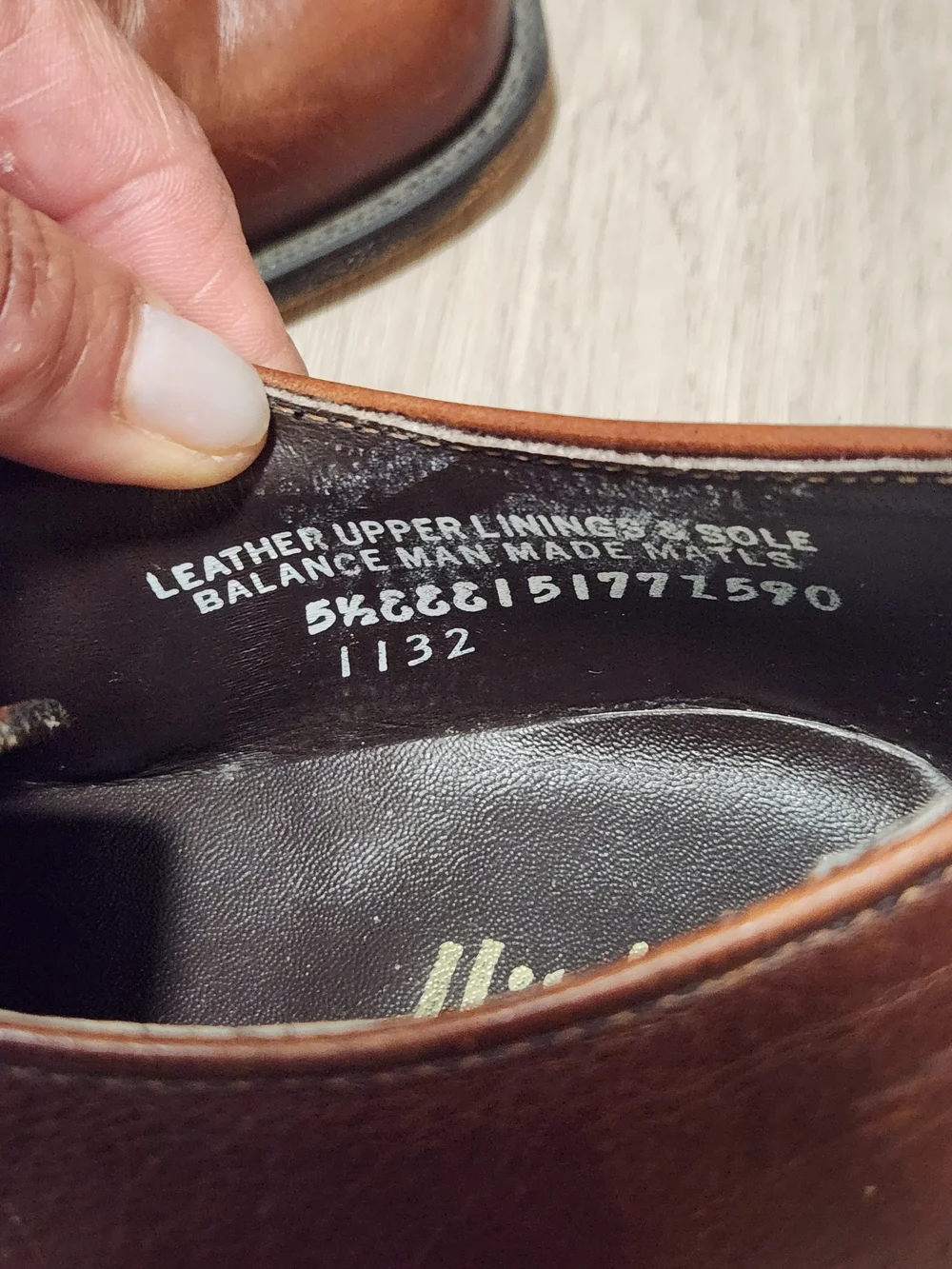 Hitchcock USA Men's Brown Leather Derby Shoes 5.5 EEEE Extra Wide